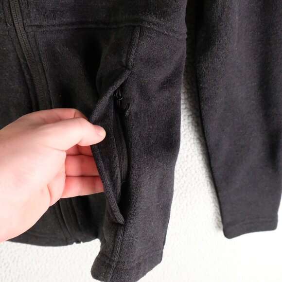 Marmot Jacket Womens Small Black Mountain Works Knit Fleece Lined Full Zip - Picture 3 of 9
